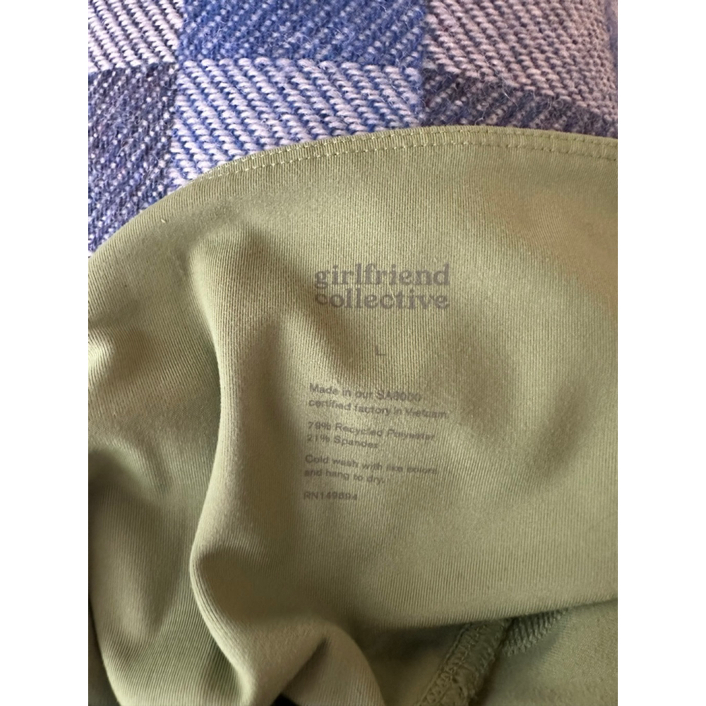 Women's Girlfriend Collective Green Bike Shorts L - Picture 6 of 6